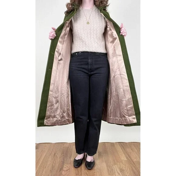 Vintage Handmade Wool Peacoat Trench Winter Jacket Pea Coat European Hand Made - Picture 3 of 11